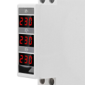 Modular LED Digital Three-Phase Voltmeter for Din Rail Voltage Meter AC80-500V Easy Install Easy to Use. 