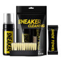 Premium Sneaker Cleaning Kit - Complete Shoe Care Set with Cleaning Solution, Brushes & Microfiber Cloth for Leather, Canvas, Suede & Fabric Shoes. 