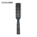 DISICHEN 2025 Men's Black Plastic Ribbed Comb Fluffy Large Back Comb Salon Hairdressing Brush Men's Styling Oil Hair Curly Massage Hairbrush. 