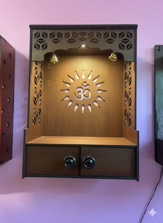 Wooden%20Pooja%20Stand%20Designer%20Mandir%20For%20Home%20Office%20Brown%20Temple%20-%20Image%202