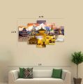5 Panel Manipulated Heritage on Matte Canvas Cotton Print | HQ | S | Tightly Wrapped In Wooden Frame | Not stickers or No Forex Board. 