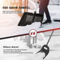 Large Portable Snow Shovel for Driveway Snow Shovel with Aluminum Handle and Wide Blade Scoop Shovel Snow Removal. 
