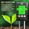 6in1 Soil Tester Multifunctional Soil Fertility pH Temperature Humidity Sunlight Air Moisture Tester Practical Soli Analyzer Versatile Gardening Tool for Potted Plant Flower Growth. 
