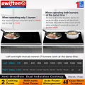 Swifton  Double 2 Induction Cooktop  Anti overflow Protection System Keep Warm Child Lock Timer SN-i20DH. 