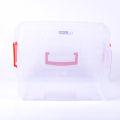 Plastic Transparent Rectangular Smart Box Multipurpose Storage Container With Lock - White. 