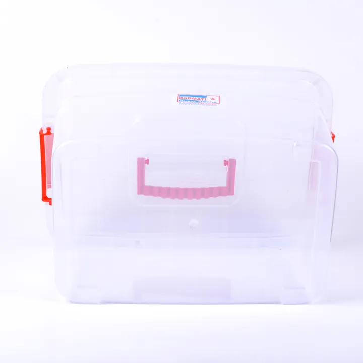 Plastic%20Transparent%20Rectangular%20Smart%20Box%20Multipurpose%20Storage%20Container%20With%20Lock%20-%20White%20-%20Image%204