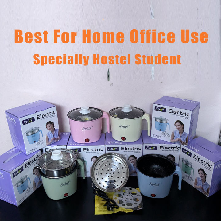 Relax%20-%201.8L%20Multi-Function%20Electric%20Cooker%20with%20Steamer%20%7C%20Double%20Layer%20Non-Stick%20Mini%20Rice%20Cooker,%20Hot%20Pot%20&%20Momo%20Maker%20%7C%20Rapid%20Noodle%20Maker%20600W%20Portable%20Cooking%20Pot%20-%20Image%205