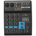 Console Mixer Small Mixer 4-Way USB with Sound Card Special Effects Bluetooth US Plug. 