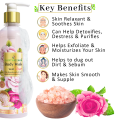 Earthgenix Body Wash Wild Rose With Pink Himalayan Rock Salt Shower Gel 500ml. 