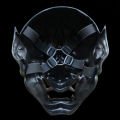 Halloween Japanese Color Bonjour Noh Kabuki Demon Mask Hundred Ghosts Night Out Resin Ghost Samurai Props Prom Party Mask. 