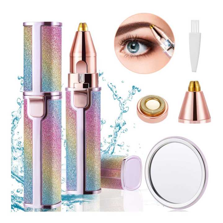 Battery Operated 2 In 1 Facial Razor Painless Eyebrow Hair Remover Shaver With LED Light By Hamro Store