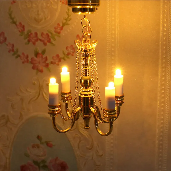 fasdaga%202X%201:12%20Mini%204%20Arm%20Ceiling%20Lamp%20Chandelier%20LED%20Lamp%20Wall%20Light%20Model%20Home%20Decor%20Decoration%20-%20Image%203
