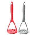 EITGZWAS 2x New Silicone Potato Pressure Mud Mashed Potato Pressed Masher for Sweet Fruit Family Hotel Restaurant Use Red & Gray. 