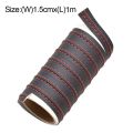Hot Self-adhesive Car Decorative Line Pu Leather Braided Strip Car Mouldings Trim Instrument panel DIY Interior Decorative Strip Universal. 