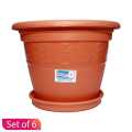 Bagmati Flower Pot (Gamala) With Plate (Set of 6) 12 Inch. 