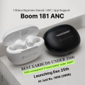 (New Launch) Ultima Boom 181 ANC Earbuds With Premium Design, 45 Hrs Playtime | ANC | App Support |  Hi-Fidelity Drivers (Supreme Sound) | Game Mode | Snug fit earbuds wireless. 