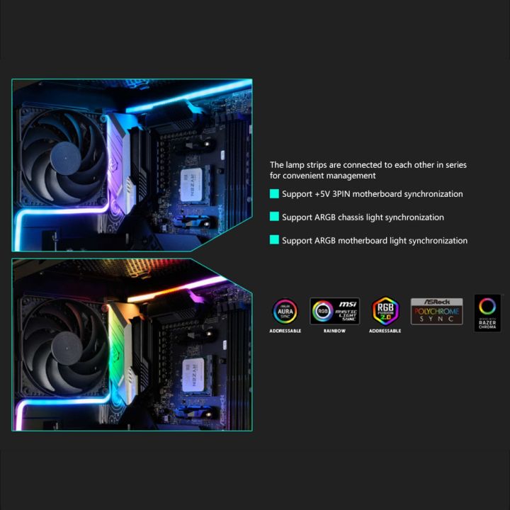 FORIDE%20ARGB%20LED%20Strip%20for%20PC%20Computer%20Case%20+5V%203Pin%20ARGB%20Magic%20Color%2019%20Dynamic%20Modes%2038%20LEDs%20-%20Image%203