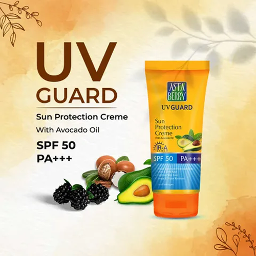 Astaberry UV GUARD Sun Protection Creme SPF 50PA+++ (With Avacoda oil)