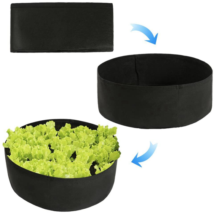 ZOROOM%205X%20Raised%20Garden%20Bed%20Fabric%20Raised%20Planting%20Bed%20Bag%20for%20Herb%20Flower%20Vegetable%20Plants%20Dia%2024%20Inch%20X%208%20Inch%20-%20Image%203