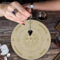 Sirendeshao Wooden Pendulum Board with Moon Star Divination Energy Carven Bargain price Plate Healing Meditation Board Ornaments Metaphysical Altar. 