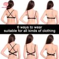 Backless Invisible Plunge Bra Gathered Bra Bralette Underwear Deep V Push Up Women Bras Party Underwear Seamless Bra. 