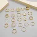Enacolor 22Pcs/Set New Butterfly Ring Open Knuckle Ring Set Accessories Female Jewelry. 