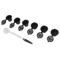 6 Reusable Capsules Refillable Coffee Capsule Filter Compatible with coffee machines with Coffee Spoon brush (6, Black). 