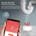 ARELENE Tuya WiFi Water Leak Sensor Flood Leakage Detector with Sound Alarm 80dB IP55 WaterProof Water Sensor Remote Monitor. 