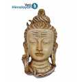 White Color Shiva ji, Lord Shiva Face Wall Hanging Resin Statue Nepal, Nepali Antiques by Himalayan Yeti Store. 