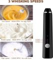 Rechargeable Milk Frother Handheld Foam Maker With Stainless Whisk For Cappuccino, Latte, Bulletproof Coffee, Keto Diet, Protein Powder. 
