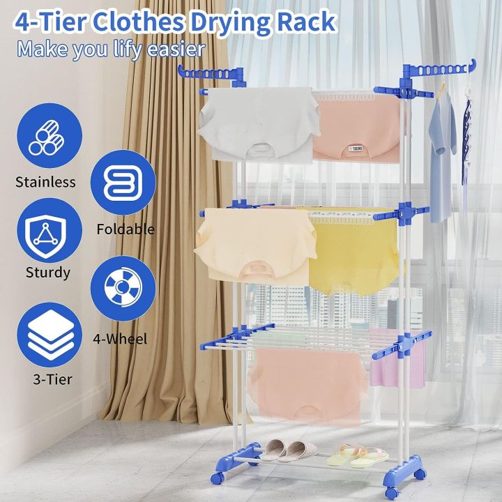4-Tier%20Foldable%20Clothes%20Drying%20Rack%20%7C%20Space-Saving%20Metal%20Laundry%20Stand%20with%20Side%20Wings%20&%20Wheels%20%7C%20Cloth%20Hanger%20-%20Image%205