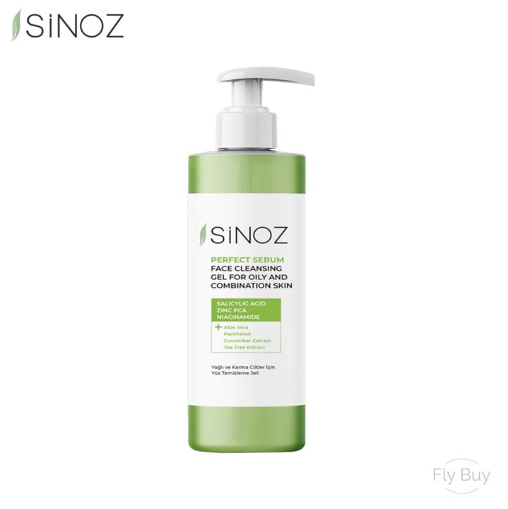 SiNOZ Perfect Sebum Face Cleansing Gel 400 ml | Oily and Combination Skin | Facewash