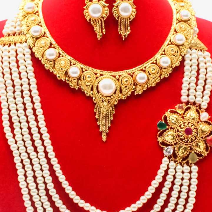 White%20Gold%20Ruby%20With%20Pearl%20Neckless%20Set%20-%20Image%203