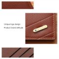 6 Slot 2 Fold Purse Business Multi-position Thin Men's Hand Bag Wear-resistant Retro Male Leather Purse Travel. 