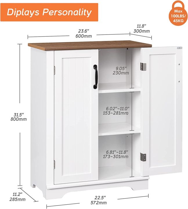 KamaKhya%20Decor%20Bathroom%20Storage%20Cabinet,%20Wooden%20Floor%20Storage%20Cabinet,%20for%20Living%20Room,%20Entryway,%20Space%20Saving,%20White%20-%20Image%203
