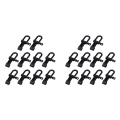 Nullmul 20Pcs Paracord Bracelet Shackle Buckle, Bow Anchor Shackle Clasp D Shackle Clip Adjustable for Survival Bracelet Black. 