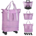 1 Piece Rolling Duffle Bag with Wheels, Expandable Foldable Duffel Bag with Wheels for Travel, Rolling Luggage Duffel Bag. 
