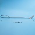 (GGBR) Stainless Steel Charcoal Ash Rake BBQ Ash Tool Rake Poker for Charcoal Smoker Wood Burning Stove Silver. 