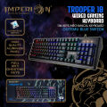 Imperion Kg-M10F Trooper 10 Mechanical Gaming Keyboard Red Switch 104 Keys -- Smooth Linear Thock Stable Stabilizer Gamers Computer Games Pc Laptop Desktop Usb Office Wired Fast Typing Wasd Input. 