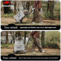 Naturehike Outdoor Trolley Carrier Folding Hand Cart Foldable Wagon Handcart with Removable Wheel Camping Shopping Bearing 120 kg. 