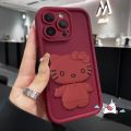 Cute 3D Doll Hello Kitty Fashion Flip Bracket Makeup Mirror Case Compatible for IPhone 16 11 13 14 12 15 Pro Max 7Plus 6 15 6S 8 7 Plus XR X XS Max SE 2020 Cartoon Cat Angel Eye Cover. 