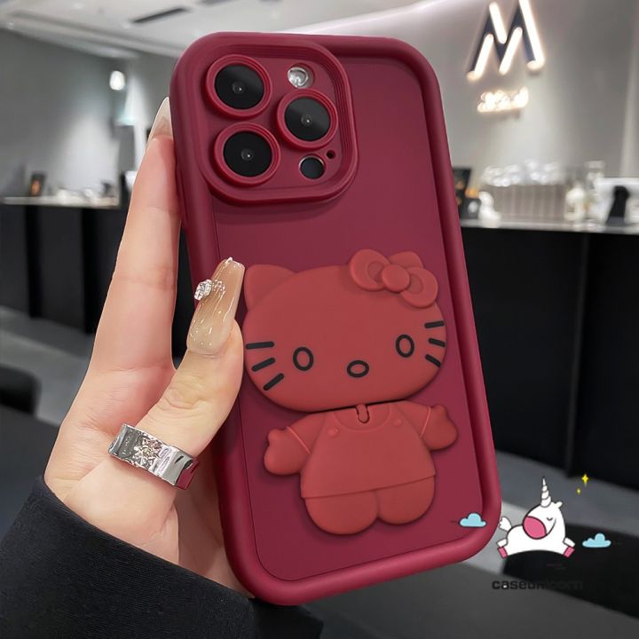Cute%203D%20Doll%20Hello%20Kitty%20Fashion%20Flip%20Bracket%20Makeup%20Mirror%20Case%20Compatible%20for%20IPhone%2016%2011%2013%2014%2012%2015%20Pro%20Max%207Plus%206%2015%206S%208%207%20Plus%20XR%20X%20XS%20Max%20SE%202020%20Cartoon%20Cat%20Angel%20Eye%20Cover%20-%20Image%204