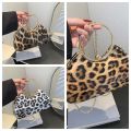 Trendy Versatile Leopard Print Handbag Hand-held Purse Waterproof Lady Retro Chain Bag Large Capacity Multi-function Female Phone Organizer Women. 