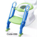 Potty Training Toilet Seat With Step Stool Ladder For Boys and Girls, Baby, Toddler, Kid ,Children Toilet Training Seat Chair With Handles Padded Seat Non-Slip Wide Step (Blue Green). 