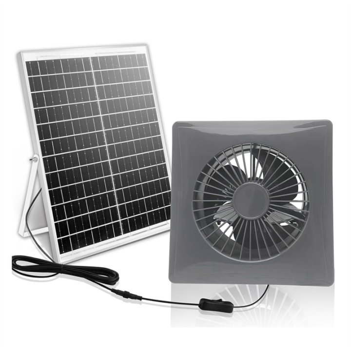 Energy 4-Inch High-Speed Solar Silent Fan with 8W Panel Shed Solar ...