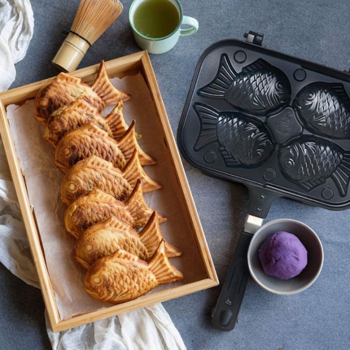 Kitchen%20Japanese%20Taiyaki%20Double%20Fish%20Shaped%20Hot%20Dessert%20Waffle%20Cake%20Maker%20Pan%20Japanese%20Pancake%20Double%20Pan%20Fry%20Pan%20Waffle%20Molds%20-%20Image%203