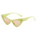 Summer Exaggerated UV Protection Plastic Frame Beach Jelly Color Cat Eye Sunglasses Men's Eyewear Women's Sunglasses Triangle shape Glasses. 