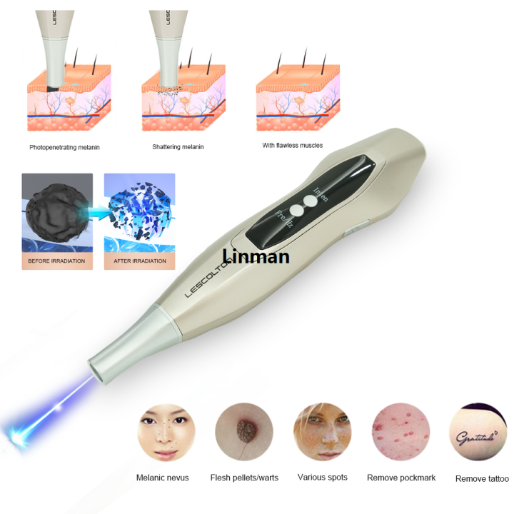 Professional Laser Picosecond Pen Blue Light Therapy Tattoo Remove Freckle Acne Mole Dark Spot Pigment Removal Machine Skin Care