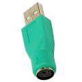 Cool Green USB Male to PS2 Female Convertor Adapter for Keyboard Mouse. 