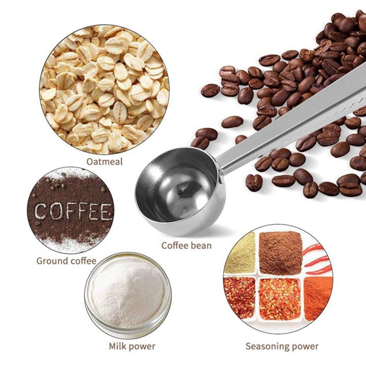 QUANBU%205%20Pcs%20Reusable%20Swizzle%20Sticks%20Coffee%20Stirrers%20Beverage%20Stir%20Sticks%20with%202%20in%201%20Coffee%20Spoon%20with%20Bag%20Clip%20-%20Image%202